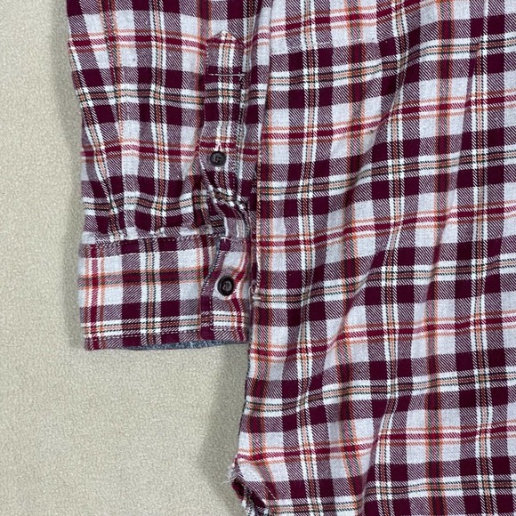 Roots Canada Long Sleeve Flannel Shirt Womens S Multicolor Plaid‎ Pockets Cotton - Picture 3 of 11